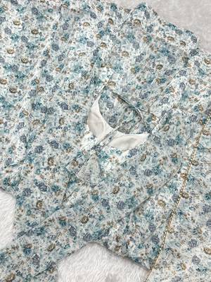 Chiffon Floral Print Fabric, Padded, Side Zipper Attached Fully Flair Anarkali Kurti, Dupatta And Pent 8