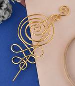 Women gold toned embellished hair accessory