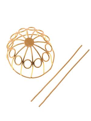 Designer gold plated juda bun cover hair accessory 4