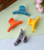 Set of 4 multi colored hair claw clips