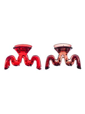 Set of 4 multi colored hair claw clips 3