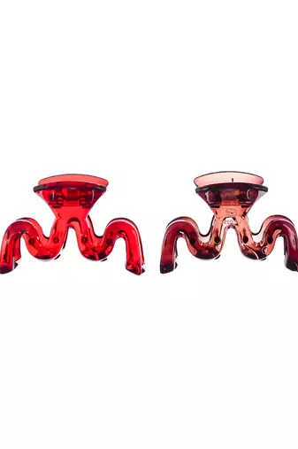 Set of 4 multi colored hair claw clips
