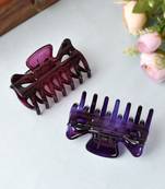 Set of 2 pink & purple hair claw clips