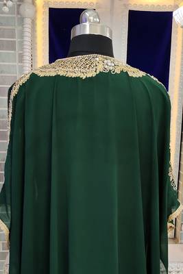 Dark green modest kaftan stylish kaftan 5