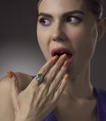 Chunky raw emerald ring