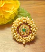 Bridal Ethnic Bunched Pearl Adjustable big finger rings