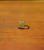 Sizzling gold floral diamond nose accessory clipon nosering or nosepin