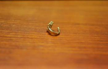Sizzling gold floral diamond nose accessory clipon nosering or nosepin 2