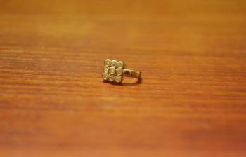 Sizzling gold floral diamond nose accessory clipon nosering or nosepin 3