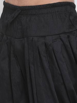 Men's art silk curved dhoti kurta set 5