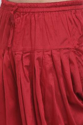 Men's art silk curved dhoti kurta set 5