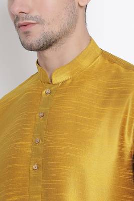 Men's art silk curved dhoti kurta set 3