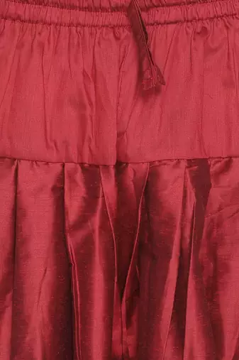 Men's art silk curved dhoti kurta set
