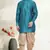 Men's art silk curved dhoti kurta set