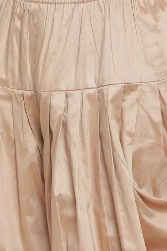 Men's art silk curved dhoti kurta set