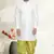 Men's art silk curved dhoti kurta set