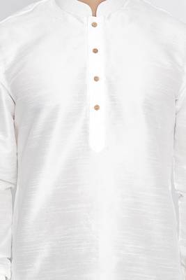 Men's art silk curved dhoti kurta set 4