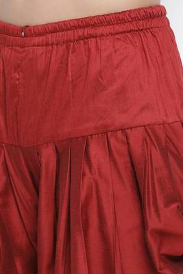 Men's art silk curved dhoti kurta set 5