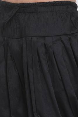 Men's art silk curved dhoti kurta set 5