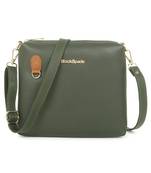 Green Solid Sling Bag