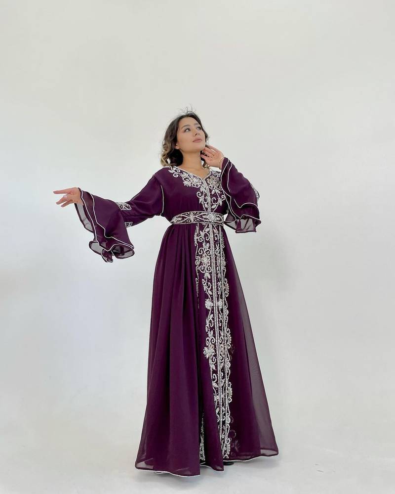 beaded abaya dress Pearl Beaded Abaya Set with Hijab & Dress