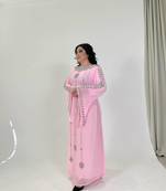 PINK MOROCCAN FABRIC KAFTAN ABAYA 