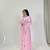 PINK MOROCCAN FABRIC KAFTAN ABAYA 