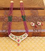 Gold platted beads necklace set