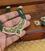 Gold platted beads necklace set