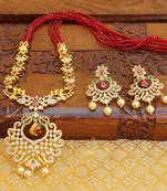 Gold platted beads necklace set