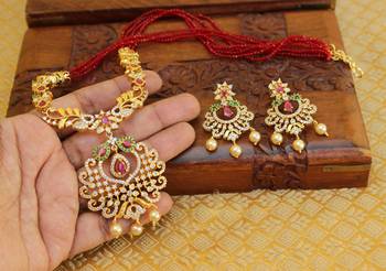 Gold platted beads necklace set 2