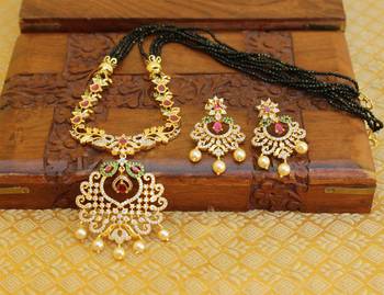 Gold platted beads necklace set 1