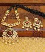 Gold platted beads necklace set