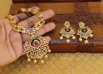 Gold platted beads necklace set 2