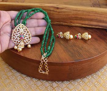 Gold platted beads necklace set 2
