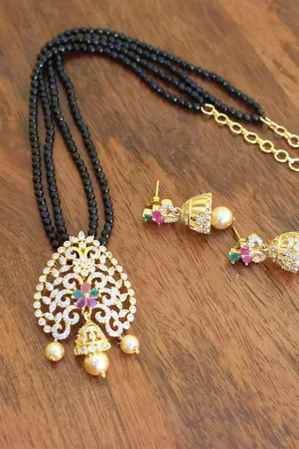 Gold platted beads necklace set