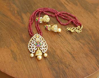Gold platted beads necklace set 1