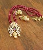 Gold platted beads necklace set