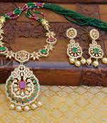 Gold platted beads necklace set