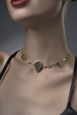 Lava gemstone necklace 1