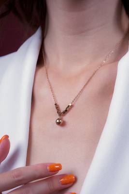 Circular dotted necklace | pure stainless steel 2