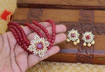 Gold platted cz beads chocker set 2