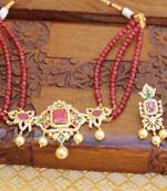 Gold platted cz beads chocker set