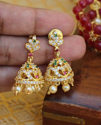 Gold platted cz beads chocker set 2