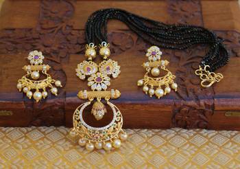 Gold platted beads necklace set 1