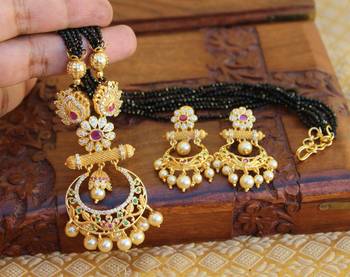 Gold platted beads necklace set 2