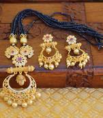 Gold platted beads necklace set