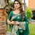 Green Premium Actress Wear Wedding Wear Dola Silk Woven Designer Saree