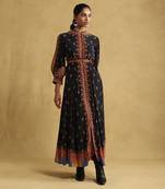 Black printed dress by Ritu kumar