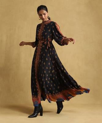 Black printed dress by Ritu kumar 2